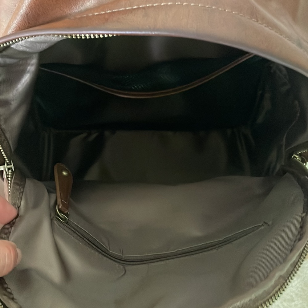 Guess Brown Leather Backpack - Picture 5 of 6